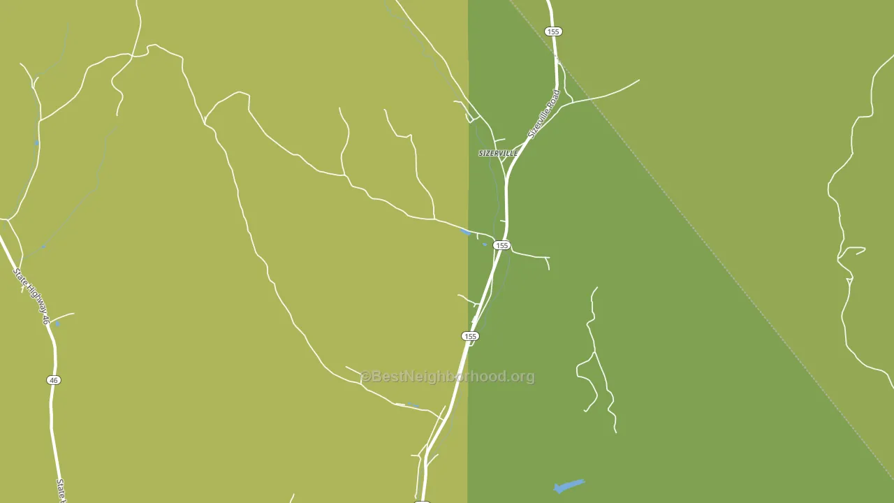 Sizerville, PA block-group voter-turnout map