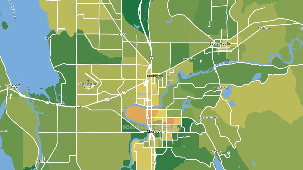 Skagit County, WA block-group voter-turnout map