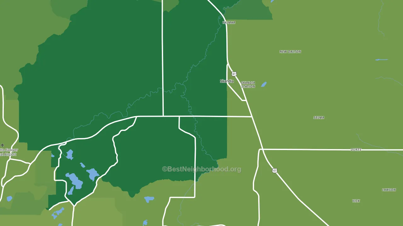 Skandia, MI block-group voter-turnout map