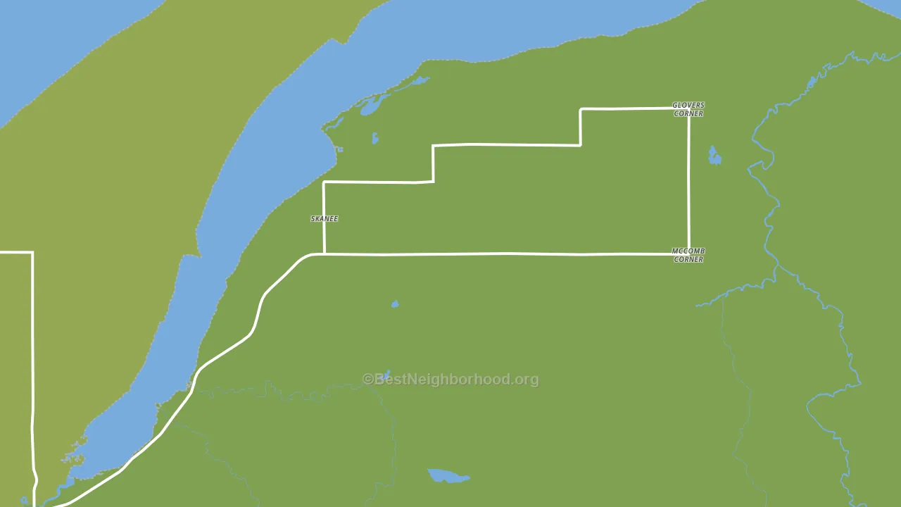 Skanee, MI block-group voter-turnout map