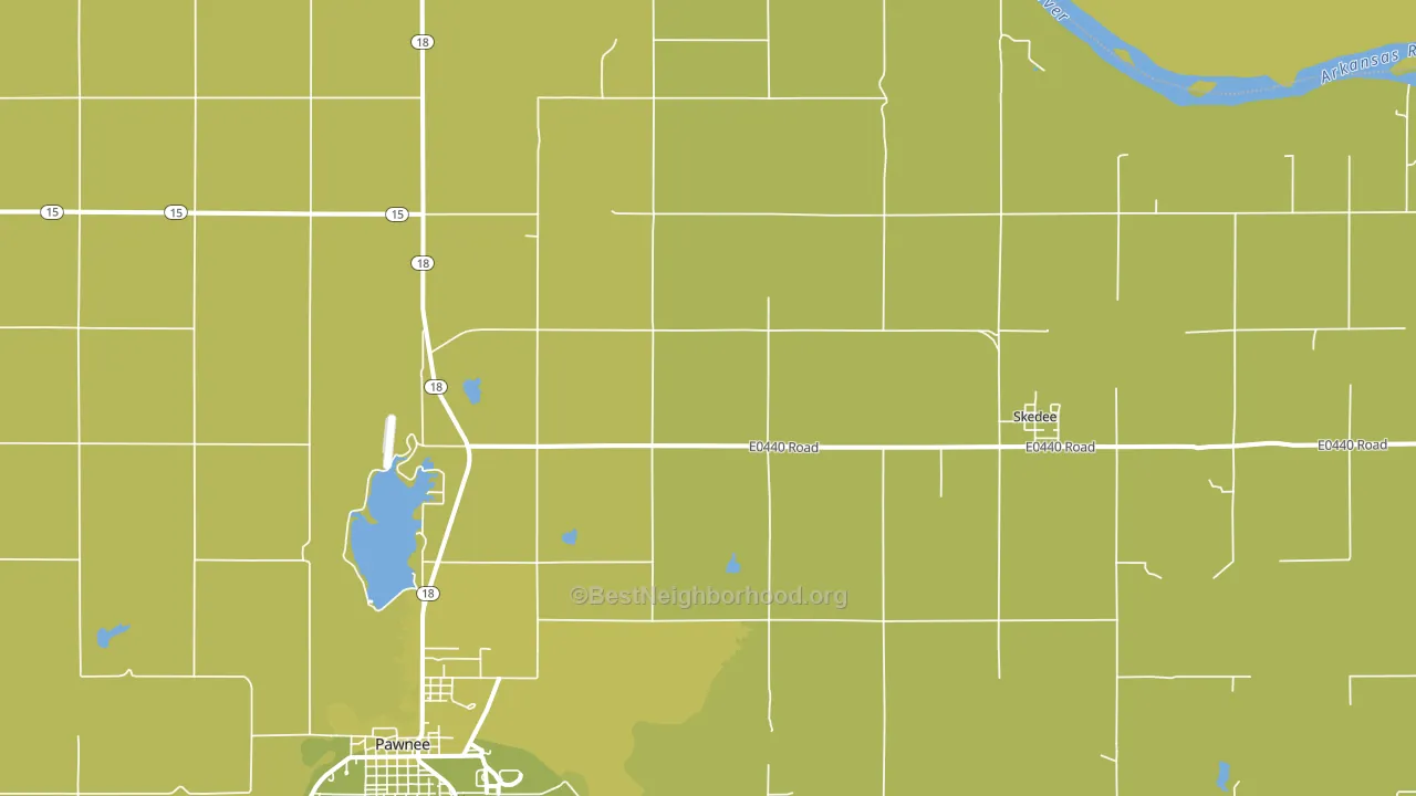 Skedee, OK block-group voter-turnout map