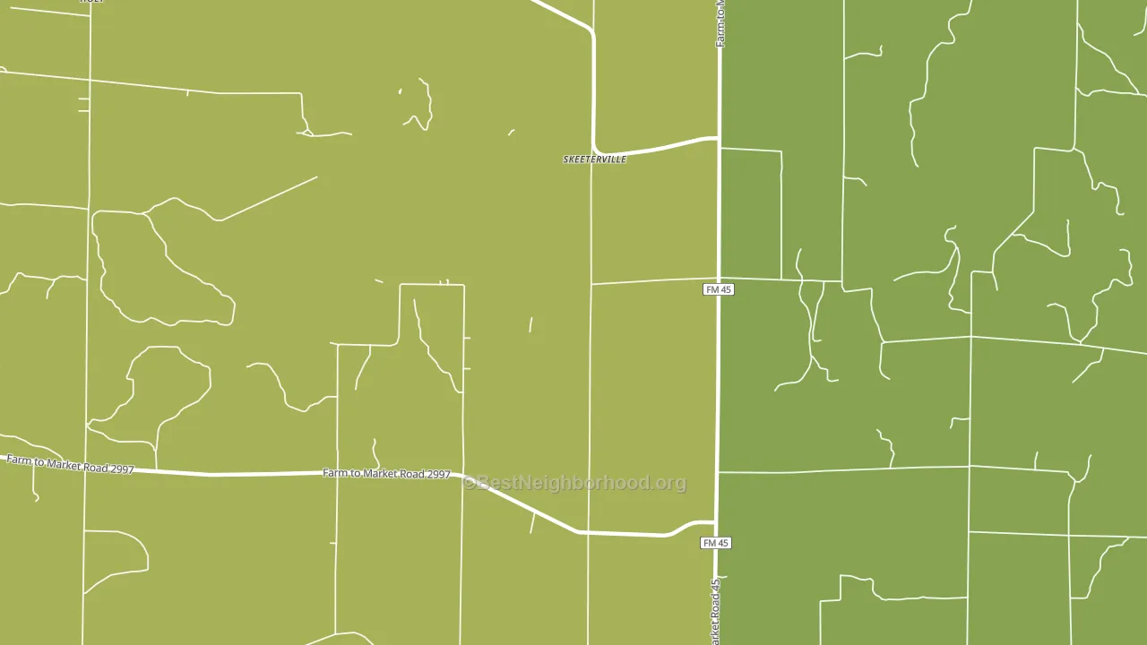 Skeeterville, TX block-group voter-turnout map
