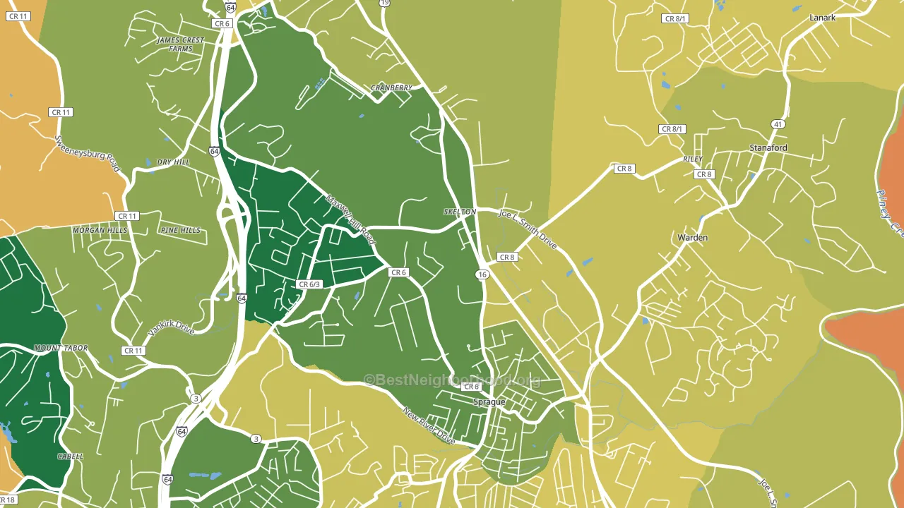 Skelton, WV block-group voter-turnout map