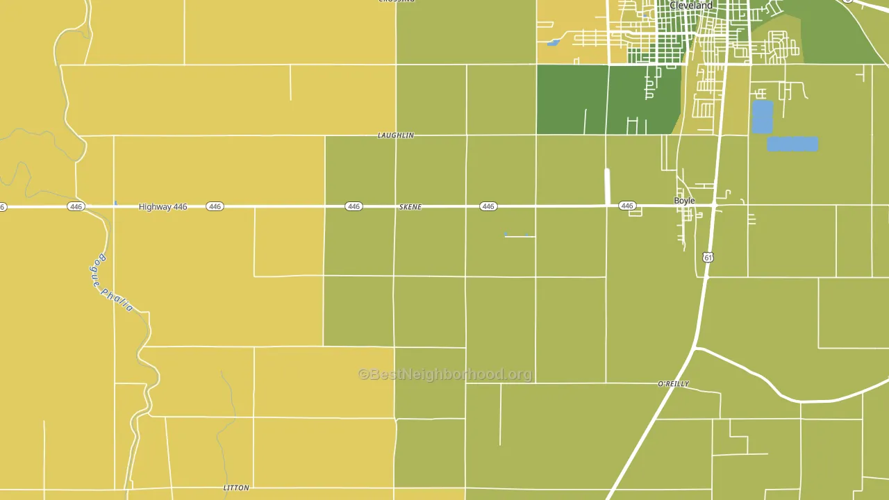 Skene, MS block-group voter-turnout map