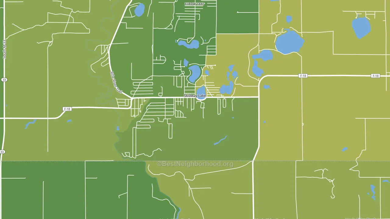 Skidway Lake, MI block-group voter-turnout map