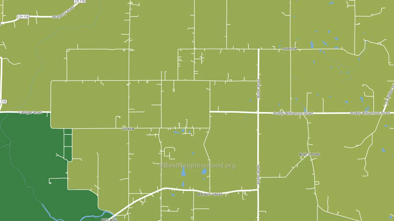 Skinem, AL block-group voter-turnout map