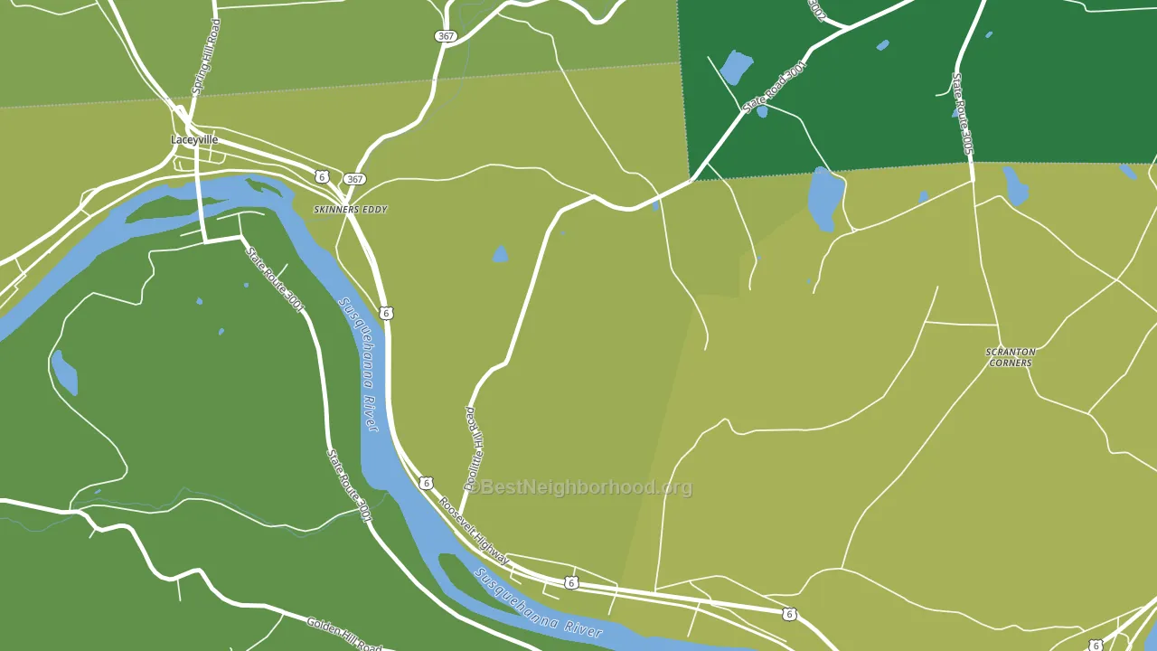 Skinners Eddy, PA block-group voter-turnout map