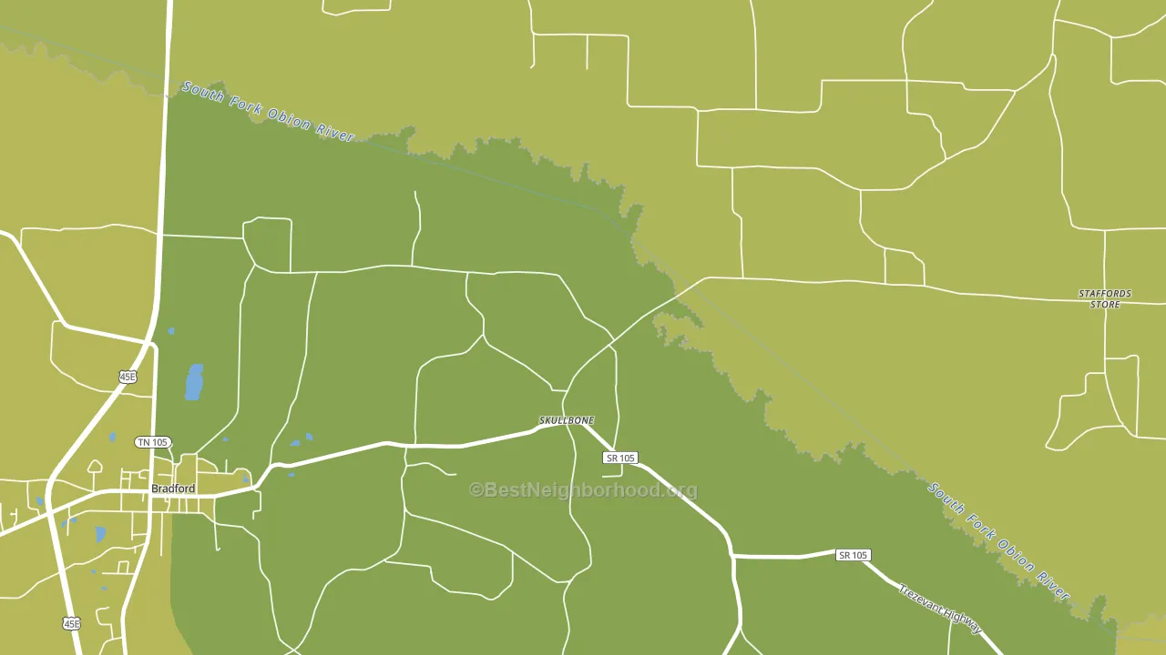 Skullbone, TN block-group voter-turnout map