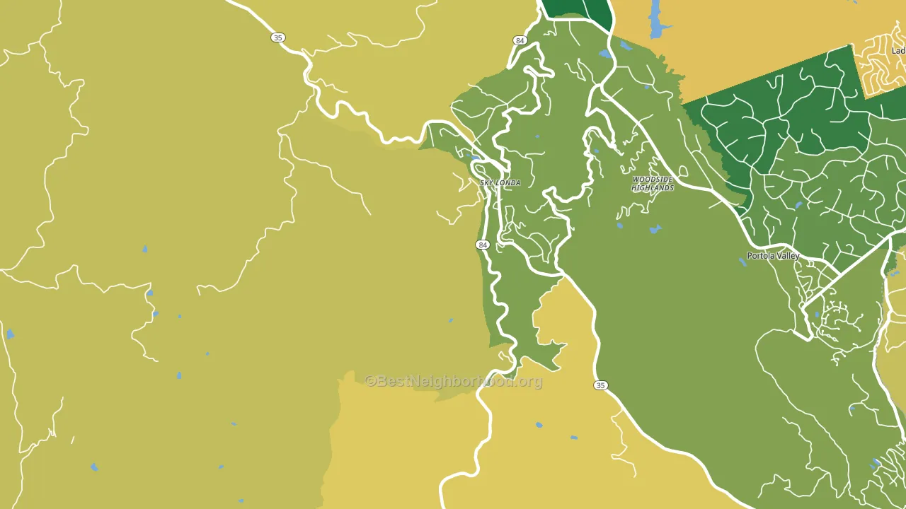 Sky Londa, CA block-group voter-turnout map