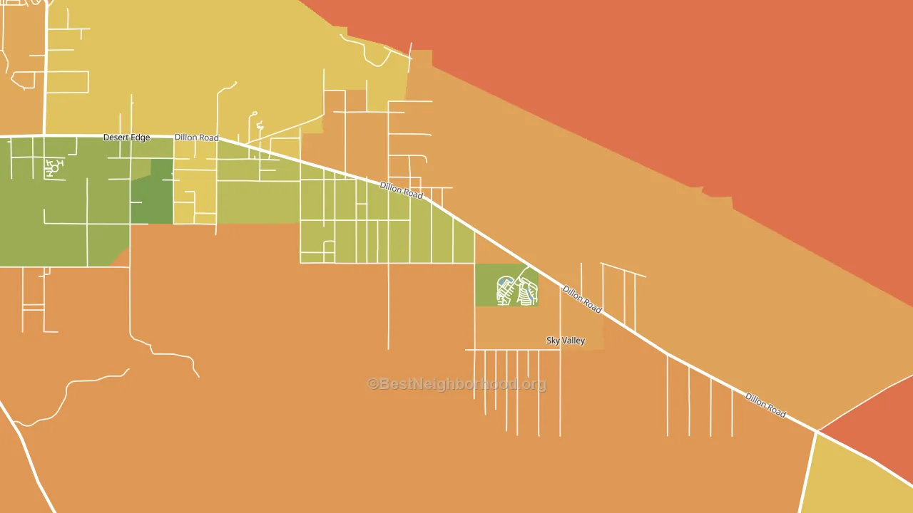 Sky Valley, CA block-group voter-turnout map