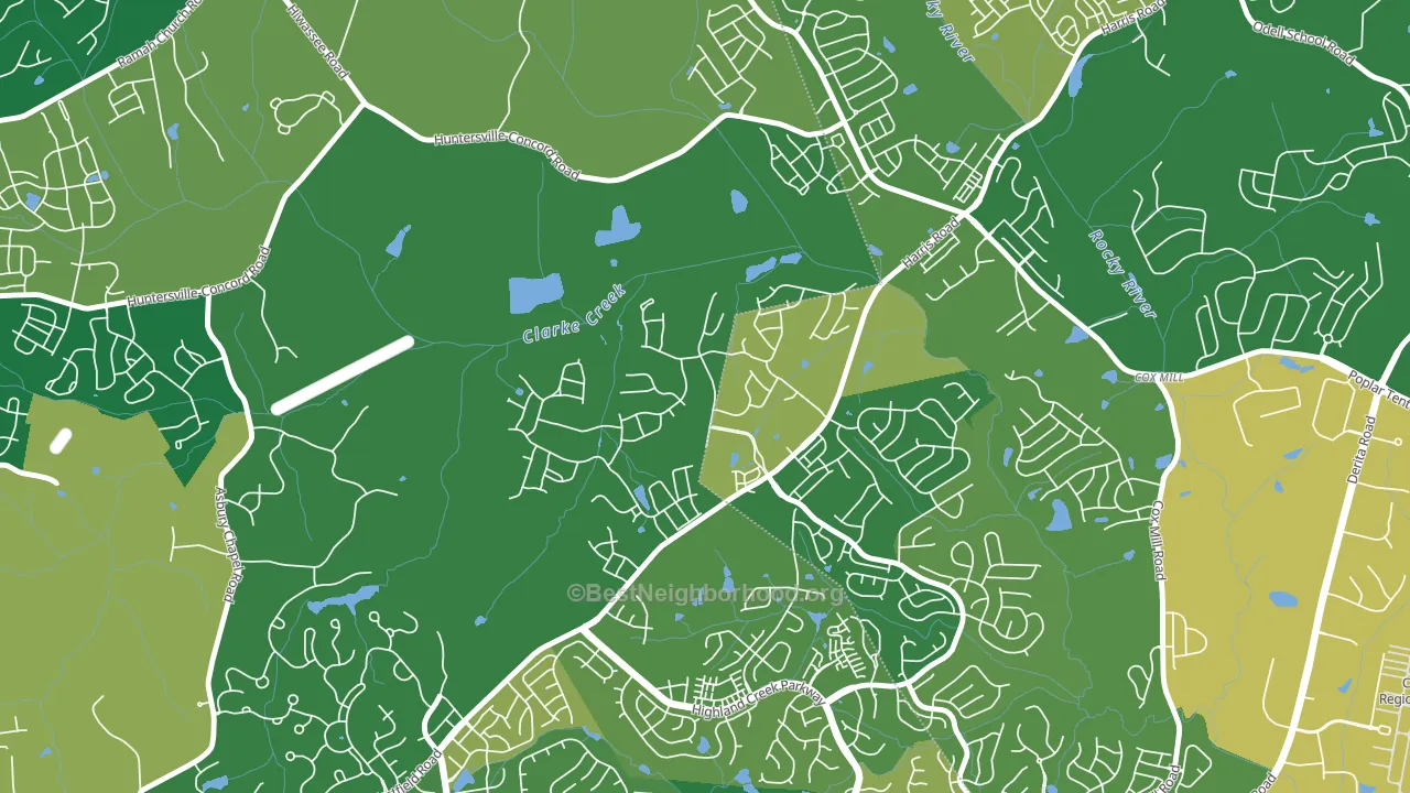 Skybrook, Huntersville, NC block-group voter-turnout map