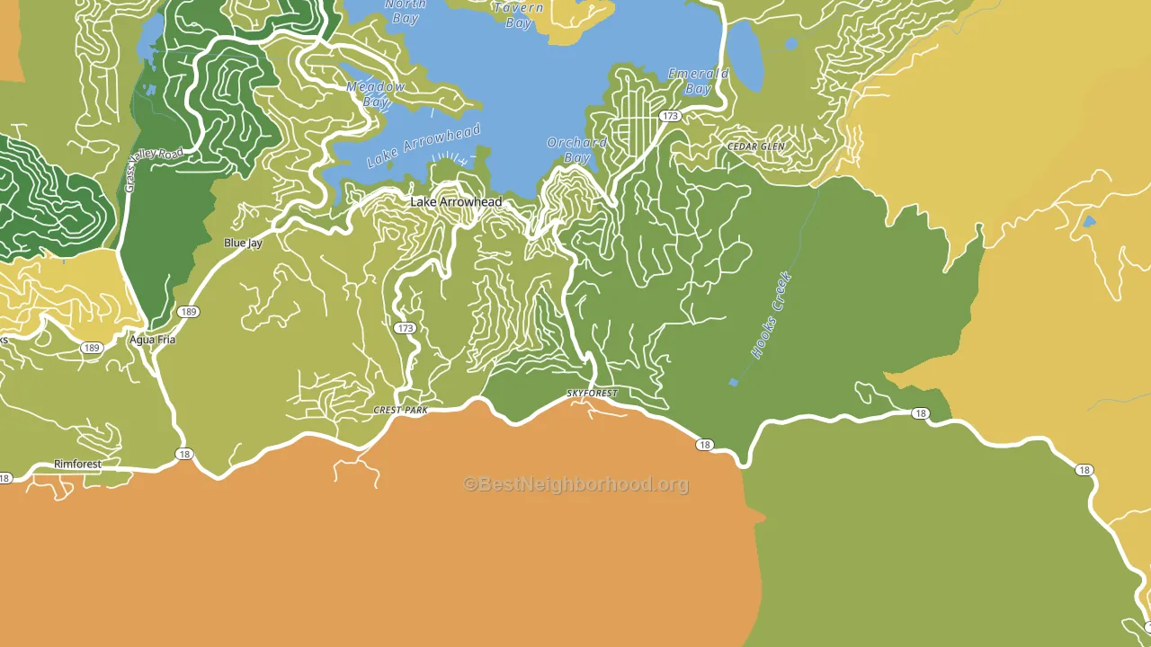 Skyforest, CA block-group voter-turnout map