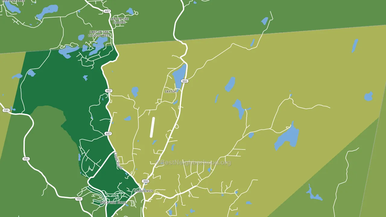 Skytop, PA block-group voter-turnout map