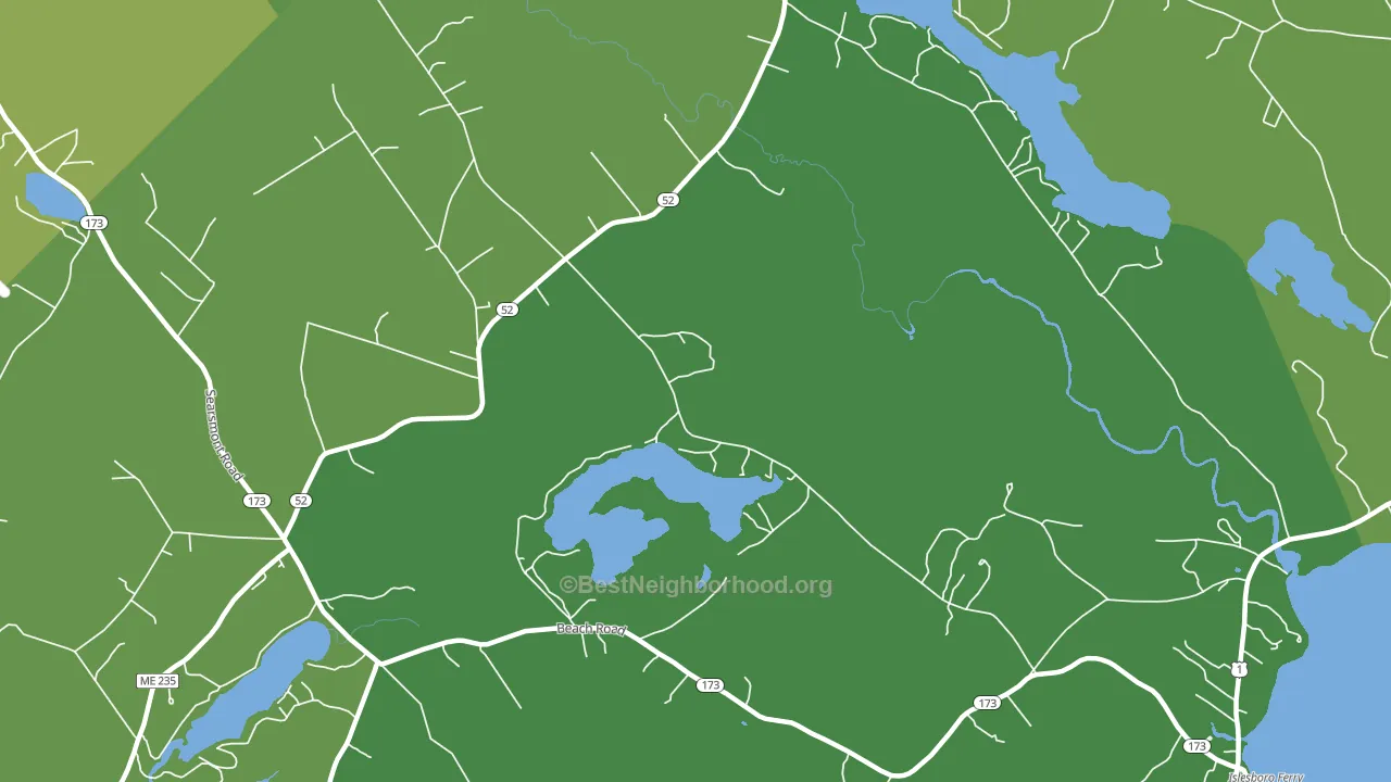 Slab City, ME block-group voter-turnout map