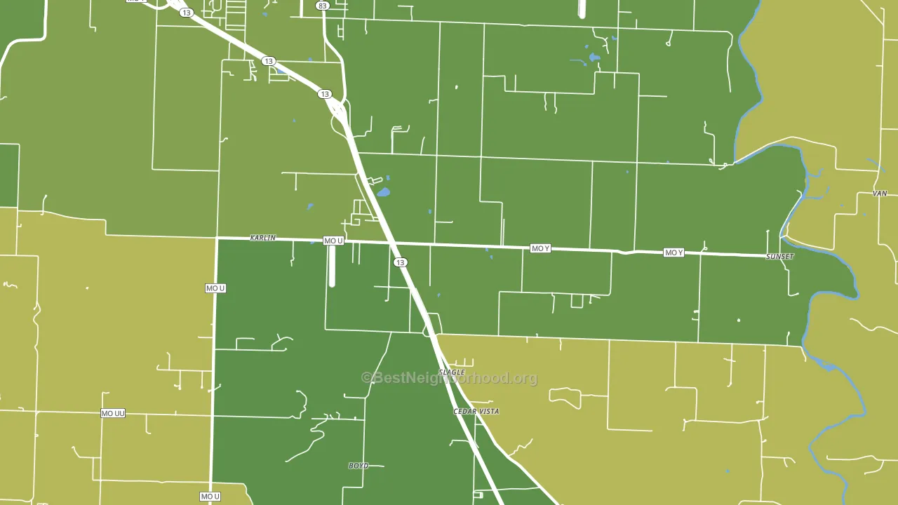 Slagle, MO block-group voter-turnout map