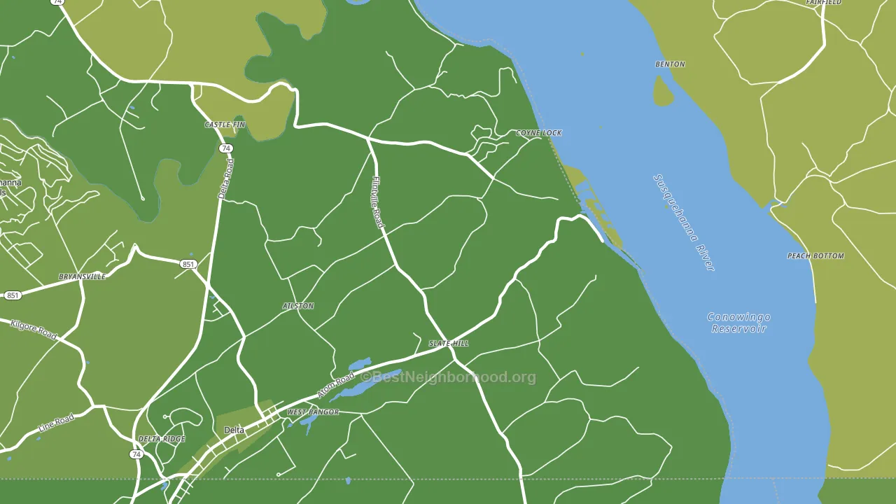 Slate Hill, PA block-group voter-turnout map
