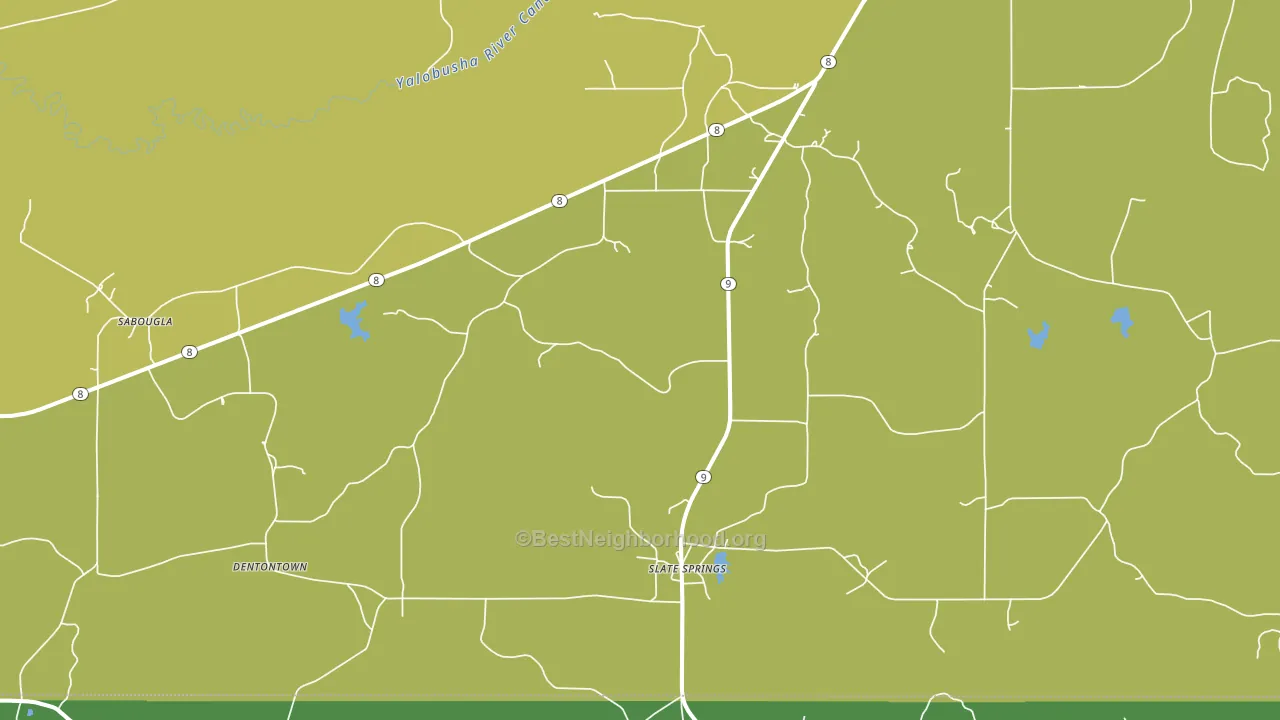 Slate Spring, MS block-group voter-turnout map