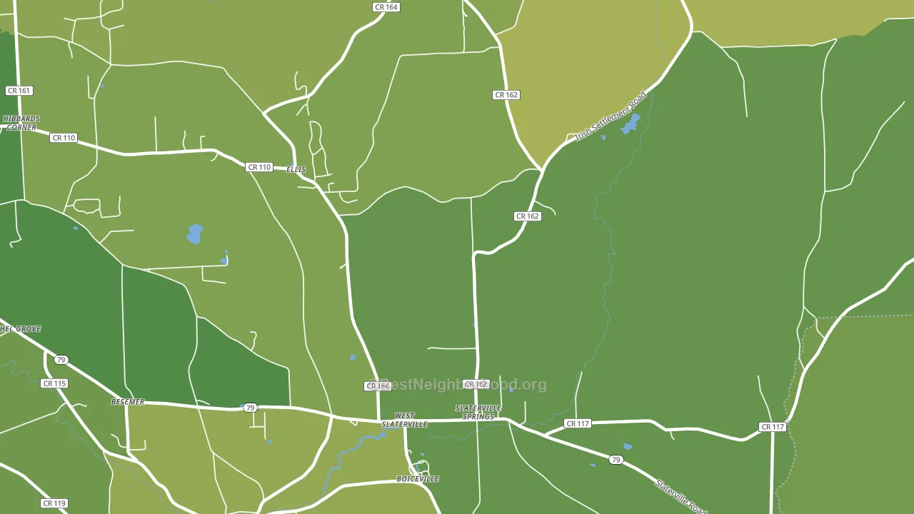 Slaterville Springs, NY block-group voter-turnout map
