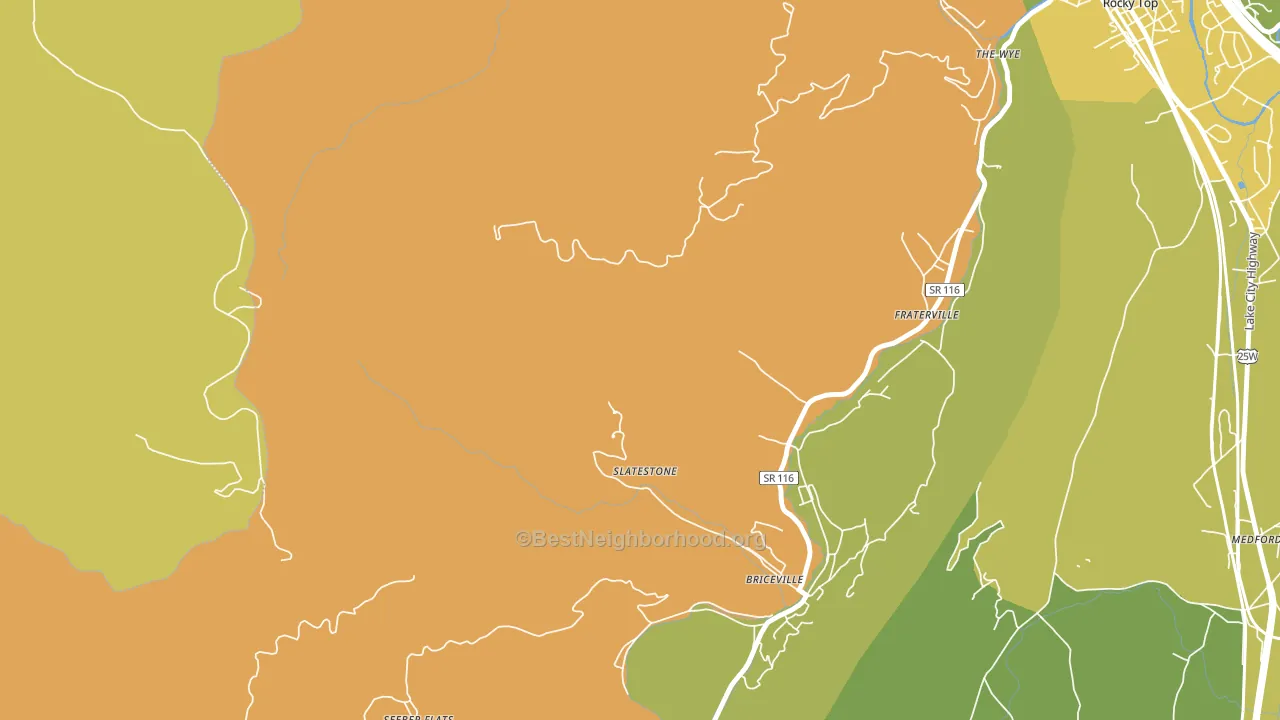 Slatestone, TN block-group voter-turnout map