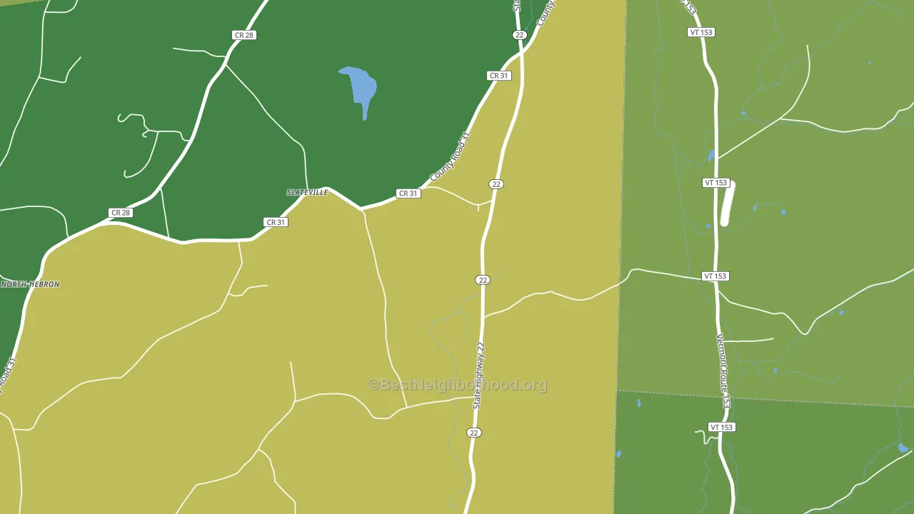 Slateville, NY block-group voter-turnout map