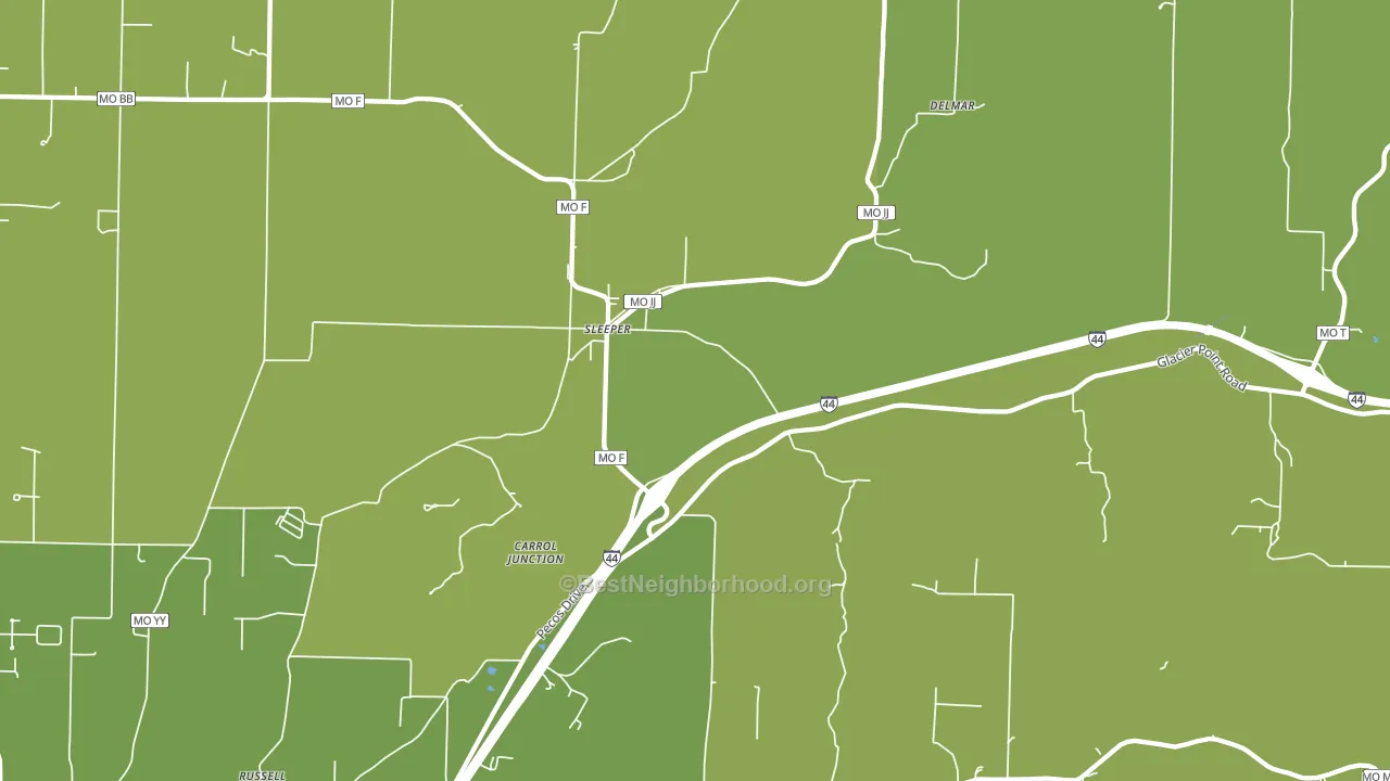 Sleeper, MO block-group voter-turnout map
