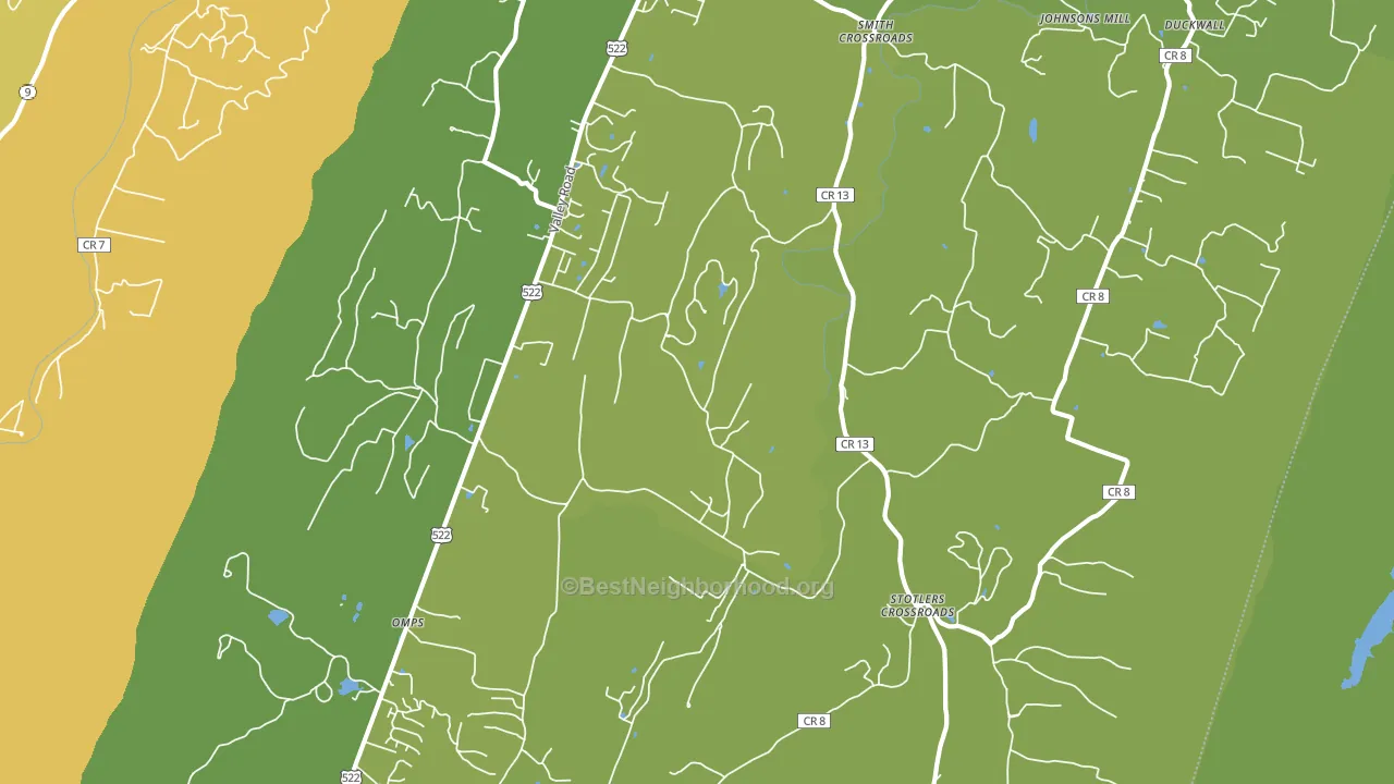 Sleepy Creek, WV block-group voter-turnout map