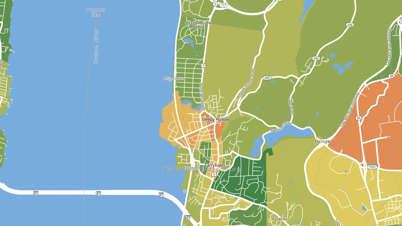 Sleepy Hollow, NY block-group voter-turnout map