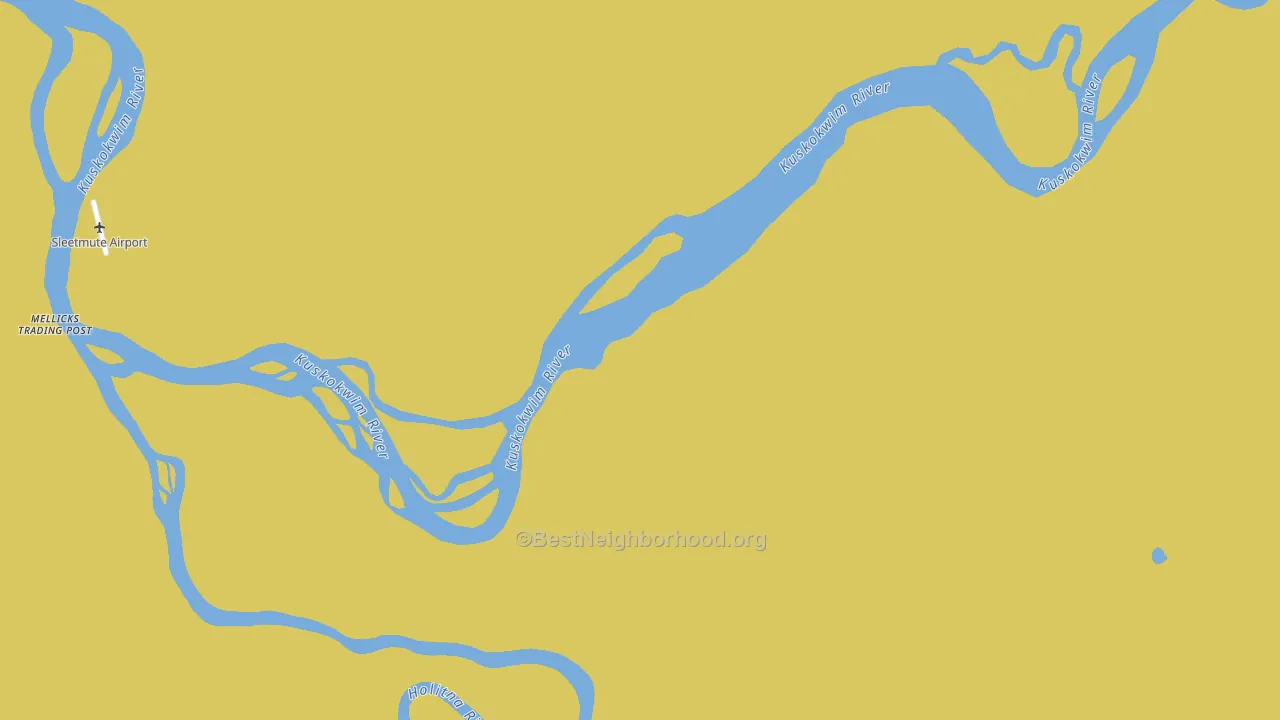 Sleetmute, AK block-group voter-turnout map