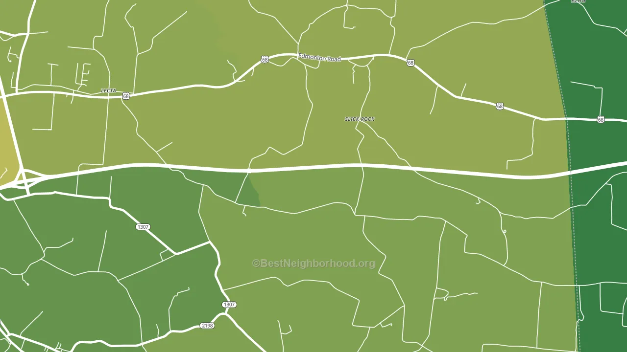 Slick Rock, KY block-group voter-turnout map