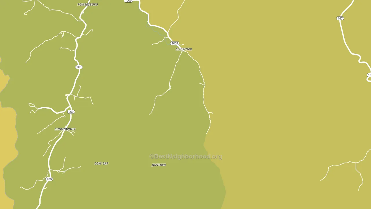 Slickford, KY block-group voter-turnout map