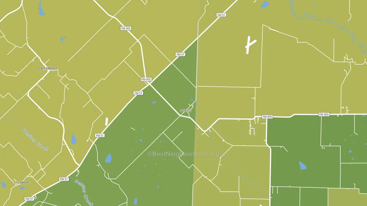 Slidell, TX block-group voter-turnout map