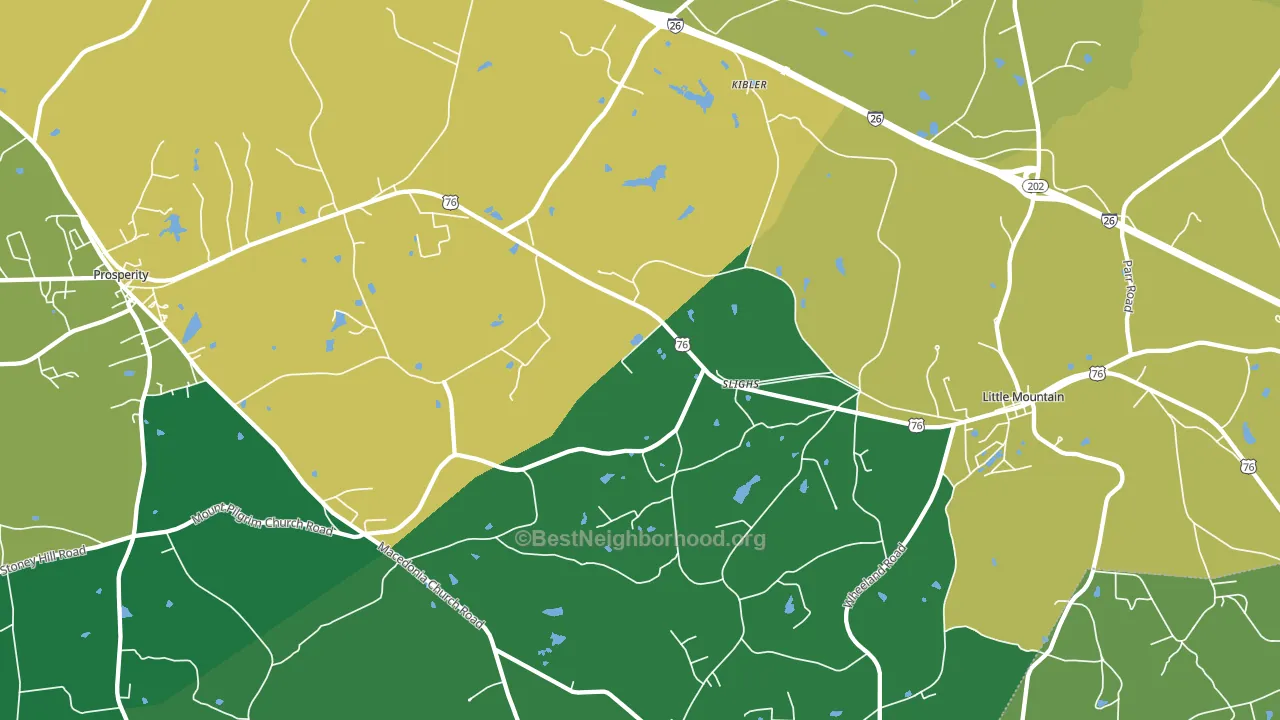 Slighs, SC block-group voter-turnout map