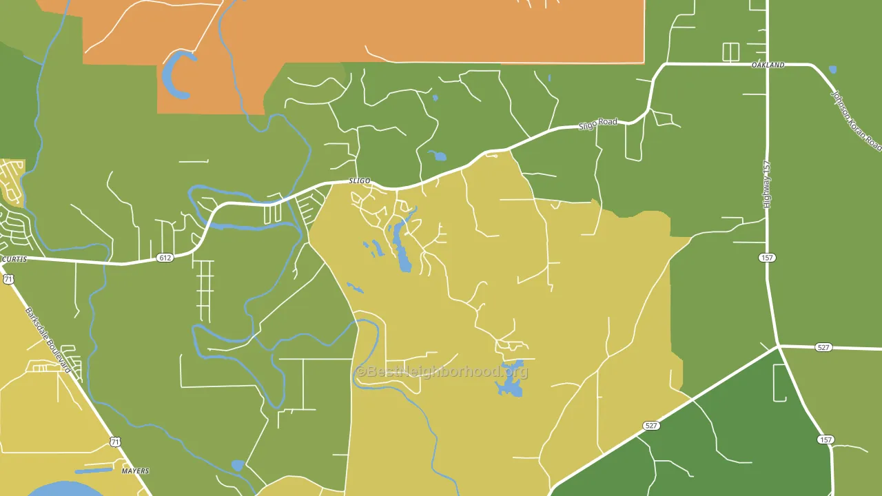 Sligo, LA block-group voter-turnout map