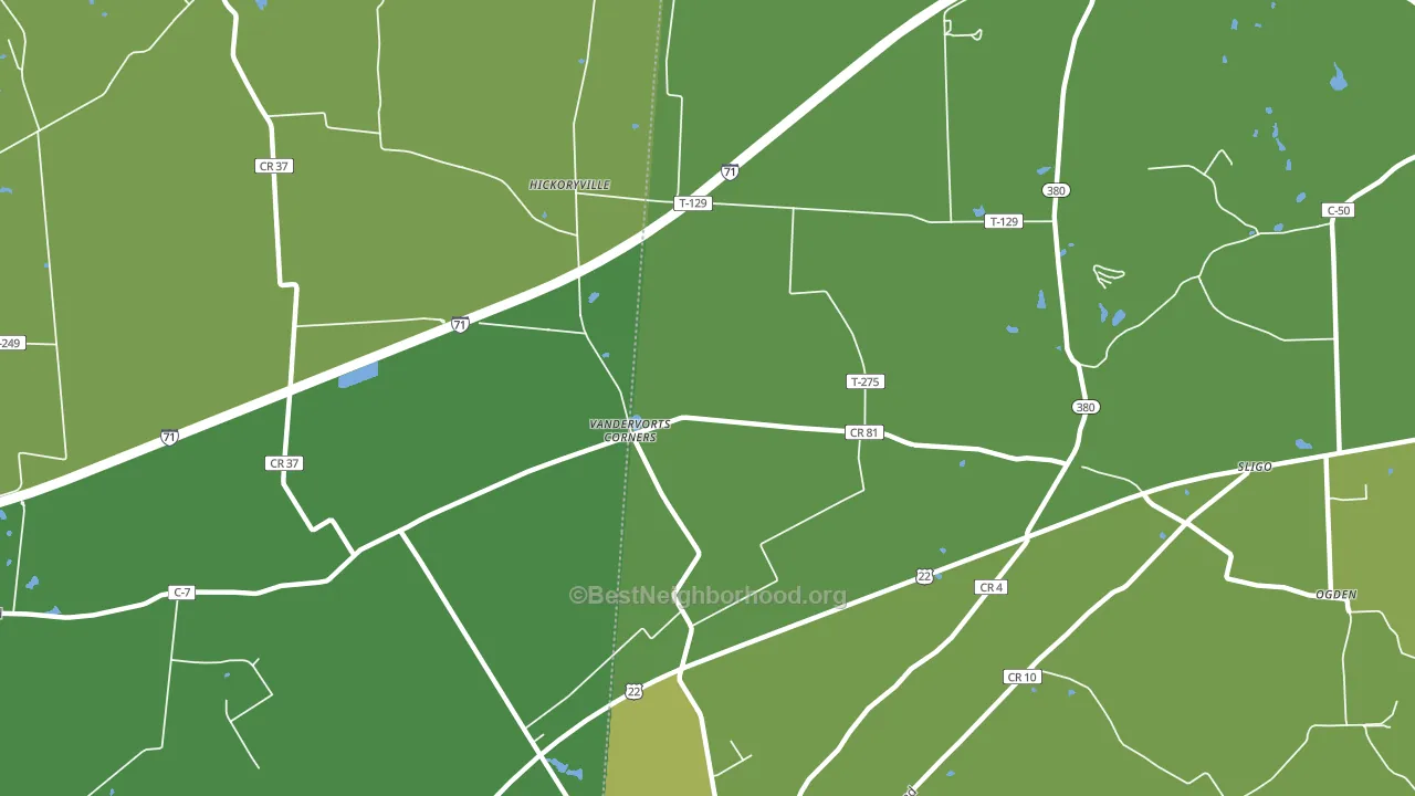 Sligo, OH block-group voter-turnout map