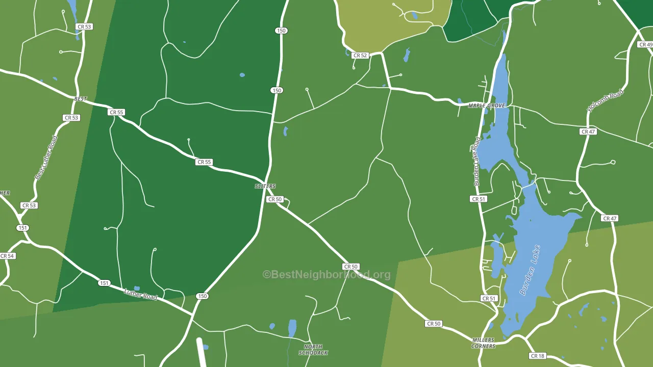 Sliters, NY block-group voter-turnout map