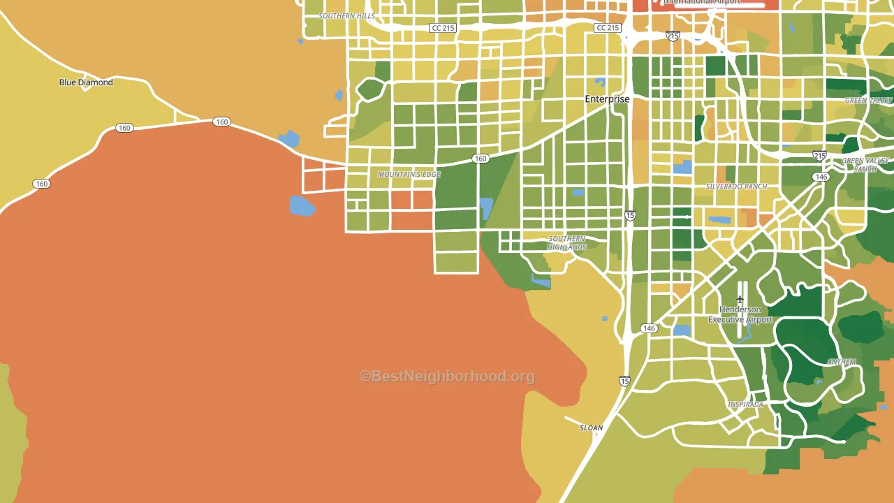 Sloan, NV block-group voter-turnout map