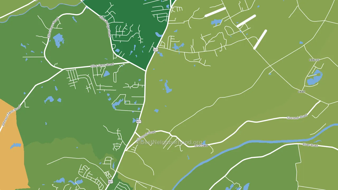 Slocomb, NC block-group voter-turnout map