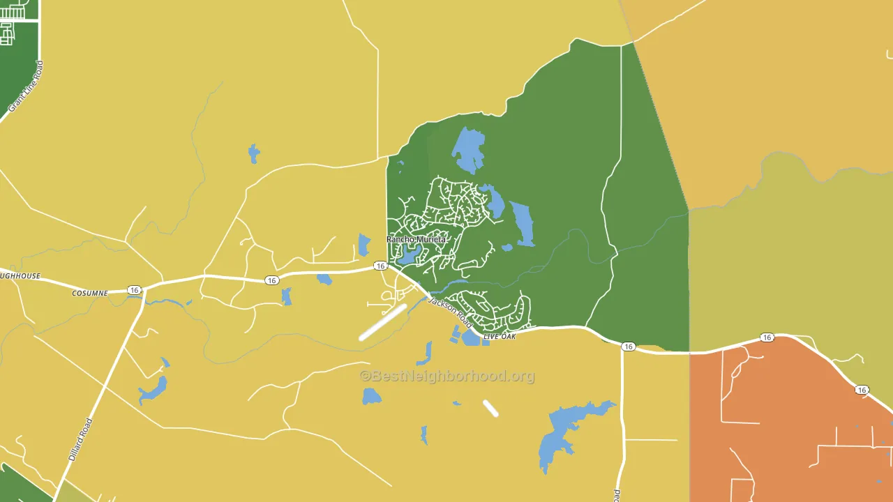 Sloughhouse, CA block-group voter-turnout map