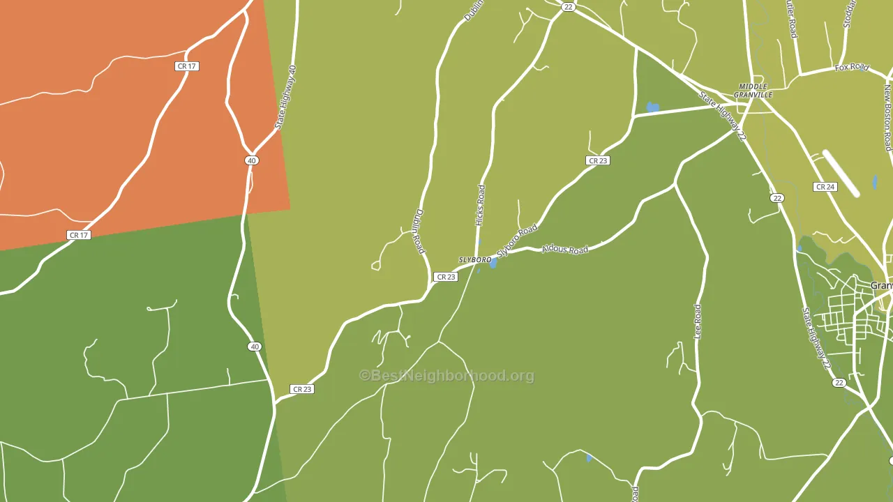 Slyboro, NY block-group voter-turnout map