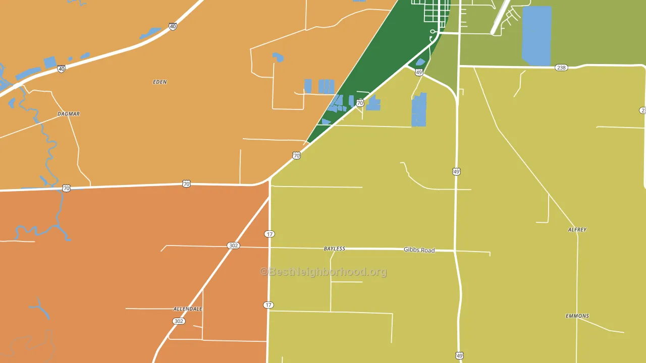 Smale, AR block-group voter-turnout map