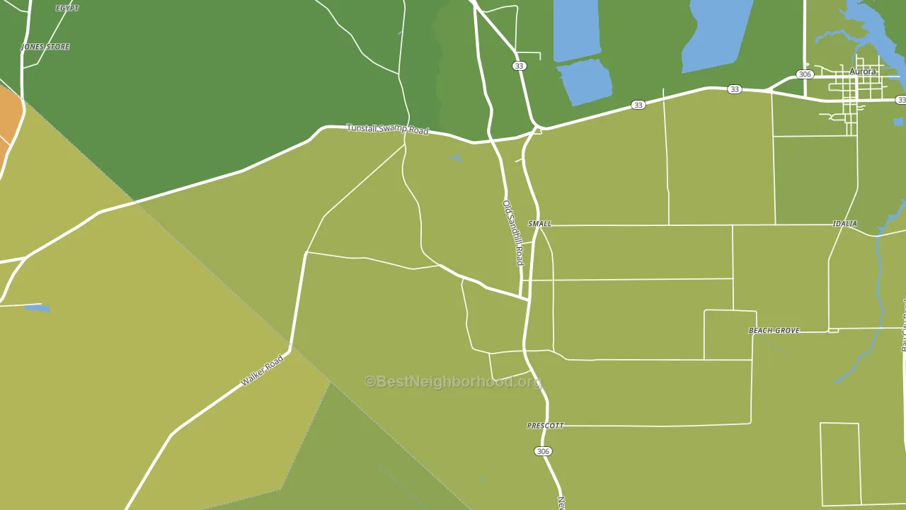 Small, NC block-group voter-turnout map