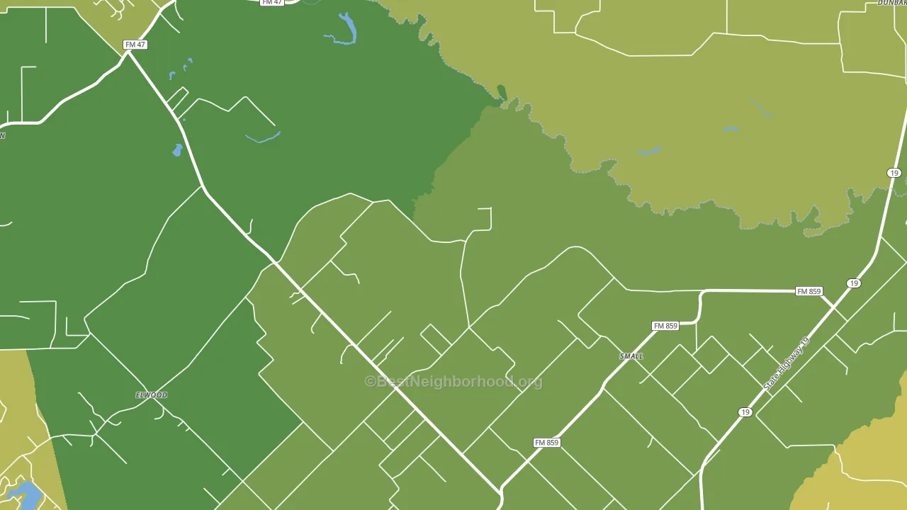 Small, TX block-group voter-turnout map
