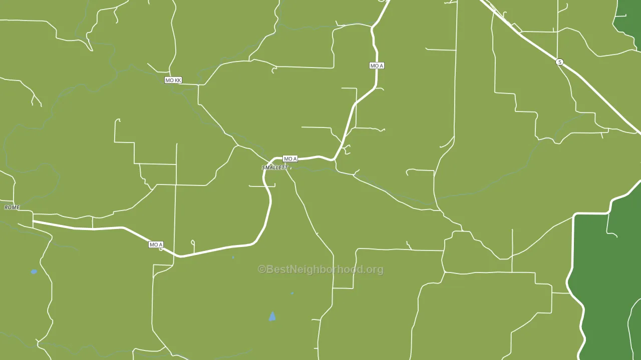 Smallett, MO block-group voter-turnout map