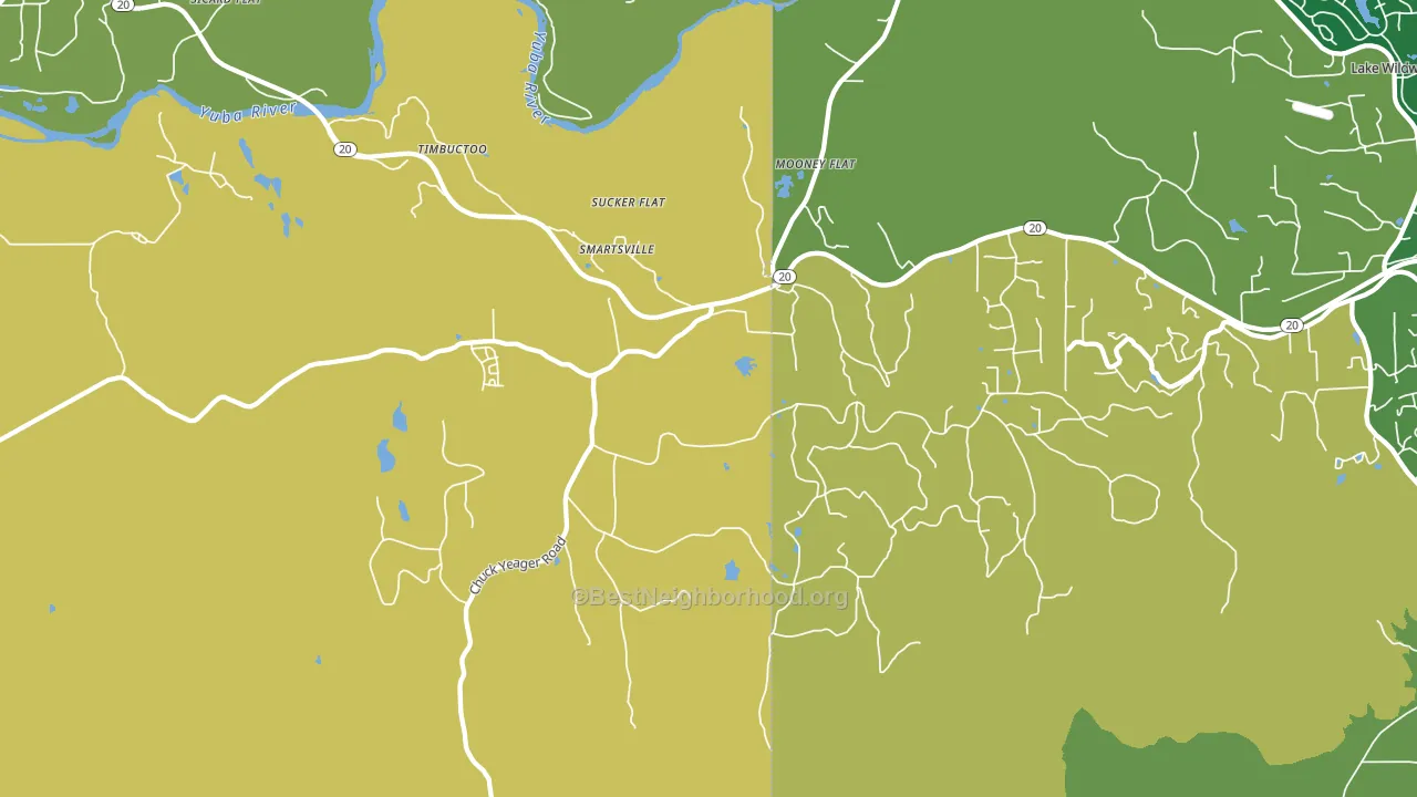 Smartville, CA block-group voter-turnout map