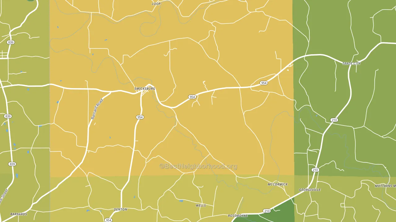 Smicksburg, PA block-group voter-turnout map