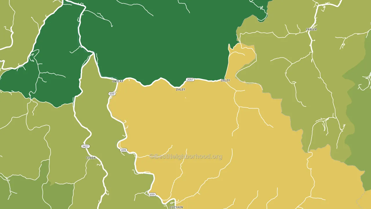 Smilax, KY block-group voter-turnout map