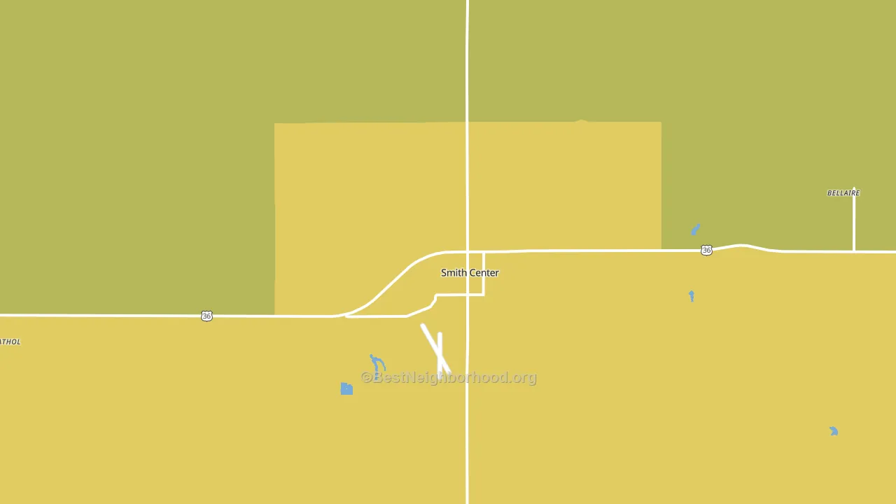 Smith Center, KS block-group voter-turnout map