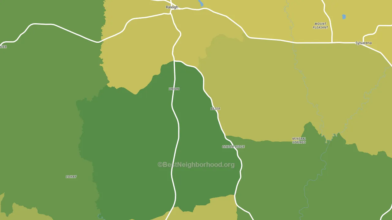 Smith County, MS block-group voter-turnout map