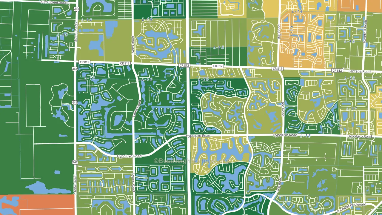 Smith Dairy West, Lake Worth, FL block-group voter-turnout map
