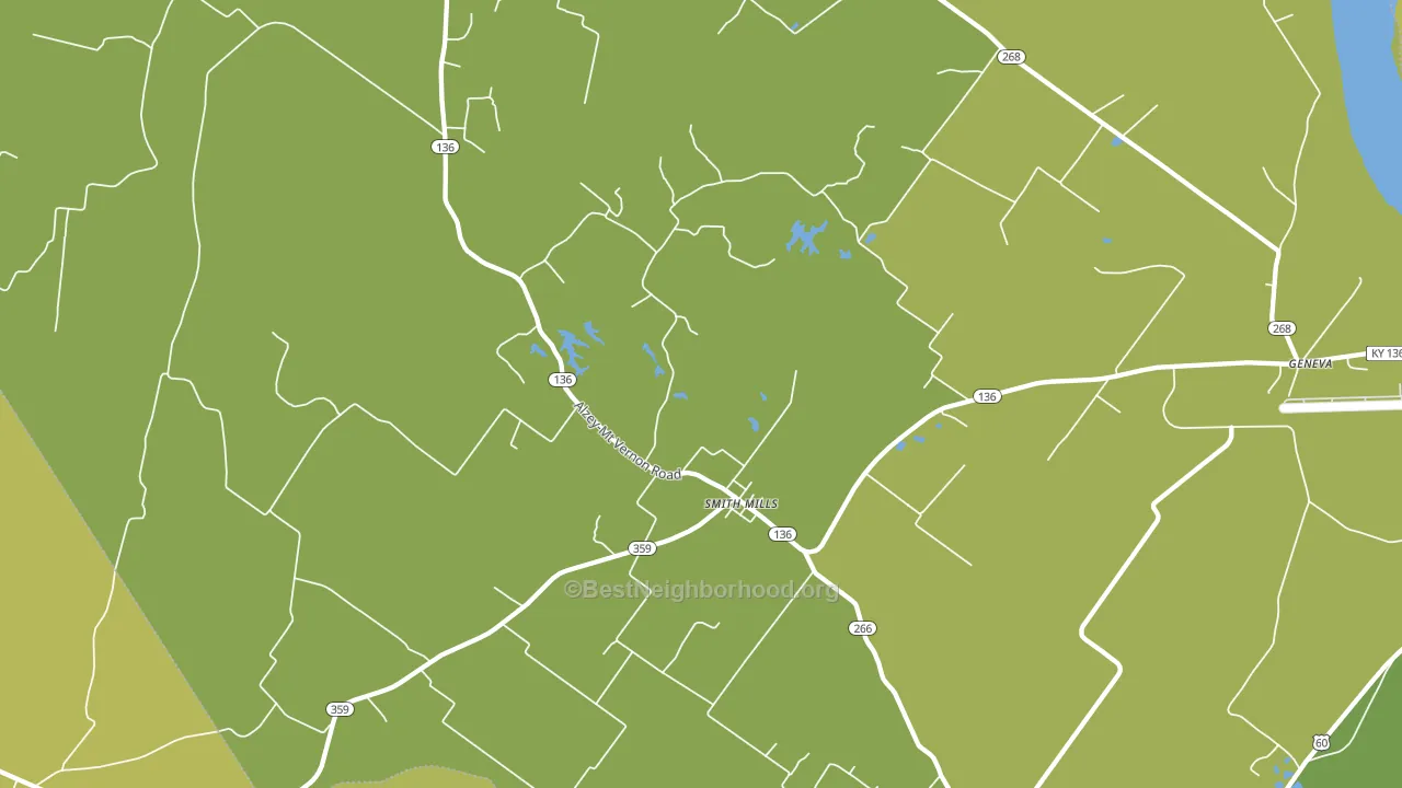Smith Mills, KY block-group voter-turnout map